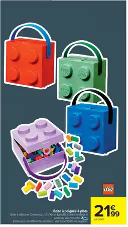 Cora x Carrefour LEGO Boite à poignée 4 plots offre