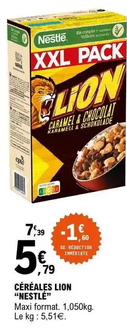 E.Leclerc Céréales Lion Nestlé offre