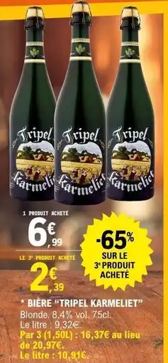 E.Leclerc Bière Tripel Karmeliet offre