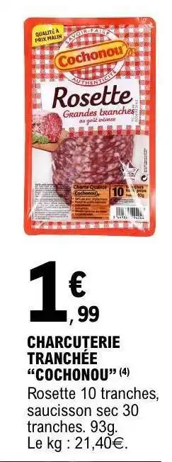 E.Leclerc Charcuterie Tranchée Cochonou offre