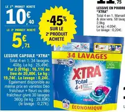 E.Leclerc Lessive Capsule “XTRA” offre