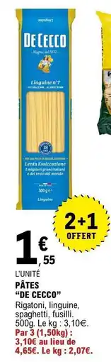 E.Leclerc Pâtes De Cecco offre
