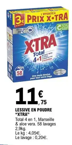 E.Leclerc LESSIVE EN POUDRE “XTRA” offre