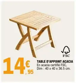 E.Leclerc TABLE D’APPOINT ACACIA offre