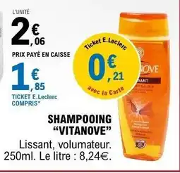 E.Leclerc SHAMPOOING “VITANOVE” offre