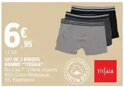 E.Leclerc LOT DE 3 BOXERS HOMME TISSAIA offre