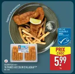 ALDI 10 panés au colin d'Alaska offre