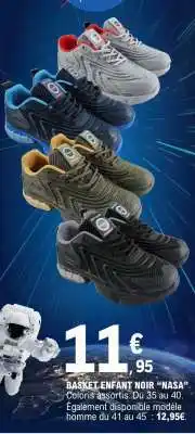 E.Leclerc BASKET ENFANT NOIR “NASA” offre