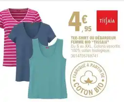 E.Leclerc TEE-SHIRT OU DÉBARDEUR FEMME BIO “TISSAIA” offre