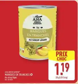 ALDI ASIA GREEN GARDEN MANGUES EN TRANCHES offre