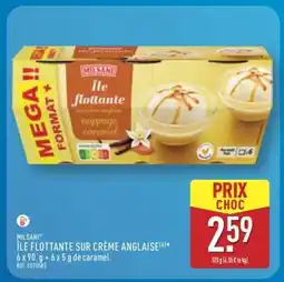 ALDI MILSANI Île Flottante sur Crème Anglaise offre