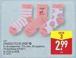 ALDI CHAUSSETTES DE SPORT offre
