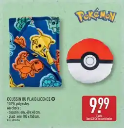ALDI COUSSIN OU PLAID LICENCE offre
