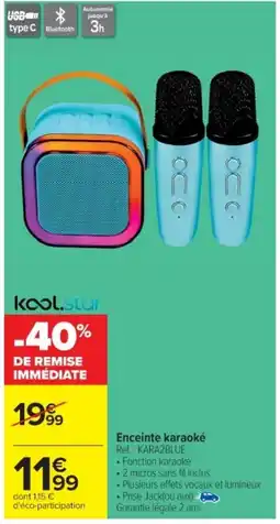 Cora x Carrefour Enceinte karaoké offre