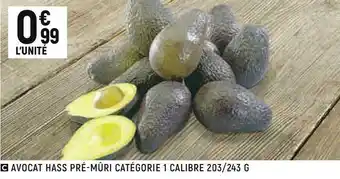 Spar Avocat hass pré-mûri catégorie 1 calibre 203/243 g offre