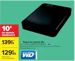 Cora x Carrefour WD Disque dur externe 4To offre