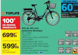 Cora x Carrefour TOPLIFE Vélo de ville avec assistance électrique offre