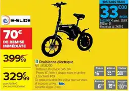 Cora x Carrefour E-SLIDE Draisienne électrique offre