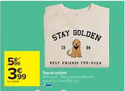 Cora x Carrefour Sweat enfant offre