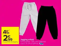 Cora x Carrefour Jogging enfant offre
