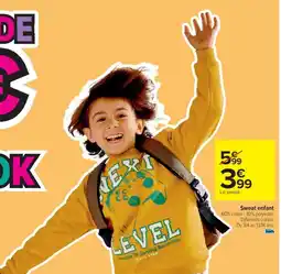 Cora x Carrefour Sweat enfant offre