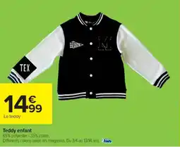 Cora x Carrefour Teddy enfant offre