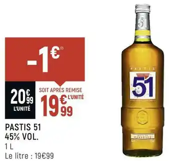 Petit Casino Pastis 51 pastis 45% vol. offre