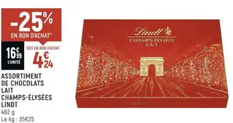 Petit Casino Lindt assortiment de chocolats lait champs-élysées offre