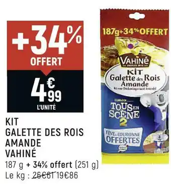 Vahiné kit galette des rois amande