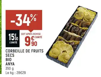 Spar Anya corbeille de fruits secs bio anya offre