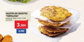 Gel 2000 Galettes de crevettes tortillitas offre