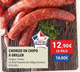 Gel 2000 Chorizo en chipo à griller offre