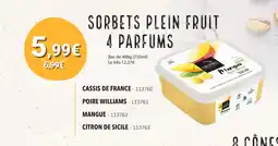 Gel 2000 Sorbets plein fruit 4 parfums offre
