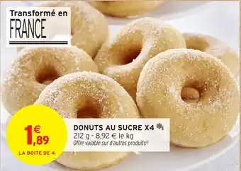 Intermarché Donuts au sucre x4 offre