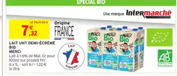 Intermarché Lait uht demi-écrémé bio offre