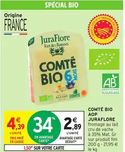 Intermarché Comté bio aop juraflore offre