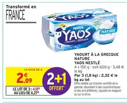 Intermarché YAOS NESTLÉ Yaourt à la grecque nature offre