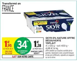 Intermarché YOPLAIT Skyr 0% nature offre découverte offre