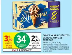 Intermarché EXTREME vanille pépites de nougatine x8 offre