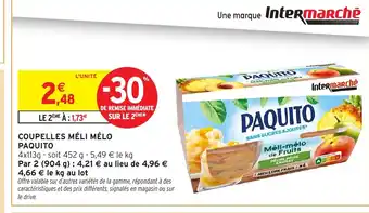Intermarché PAQUITO Coupelles méli mélo offre