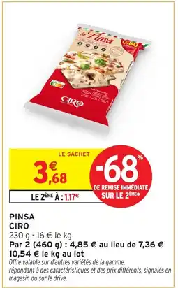 Intermarché PINSA Ciro offre