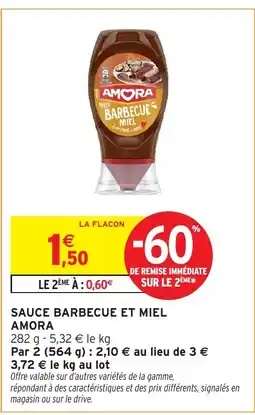 Intermarché AMORA Sauce barbecue et miel offre