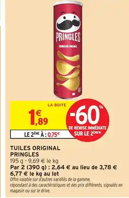Intermarché PRINGLES Tuiles original offre