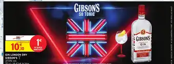 Intermarché GIBSON'S Gin london dry offre
