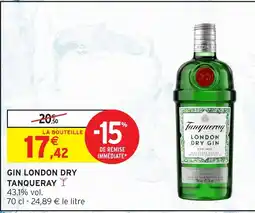 Intermarché TANQUERAY Gin london dry offre