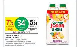 Intermarché JOKER Jus multifruits le fruit offre