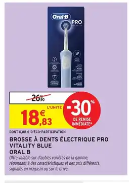 Intermarché ORAL B Brosse à dents électrique pro vitality blue offre