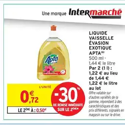 Intermarché APTA Liquide vaisselle évasion exotique offre
