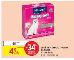 Intermarché VITAKRAFT Litière compact ultra classic offre