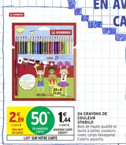 Intermarché Hyper STABILO 24 Crayons de couleur offre
